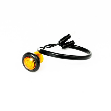 Truck-Lite Led, Yellow Round, 1 Diode, Marker Clearance Light, Pc, Black Rubber Grommet Mount,  33075Y